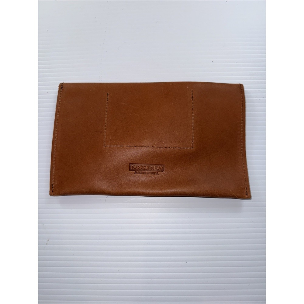 Parker Clay Brown Camel Leather Made in Ethiopia Wallet Document Passport Holder